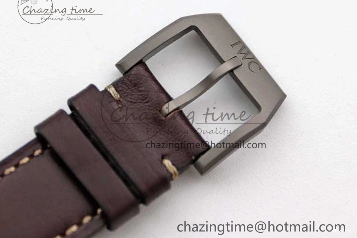 MIROTIME 0705 Mark XVIII IW327006 Titanium M+F 1:1 Best Edition Black Dial on Brown Leather Strap A Efficient 7052